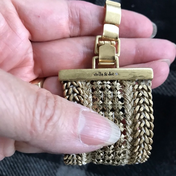 Stella and Dot cuff bracelet two-tone - Picture 5 of 7
